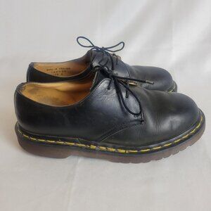Made in England Doc Dr Martens 1461 Quad Shoes Women Sz 5 Black Leather Lace Up
